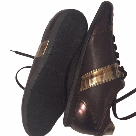 SANTONI CLUB Italian Leather Sneakers Size 35.5 - Picture 13 of 16